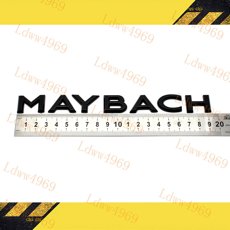 5pcs Glossy Black MAYBACH Letters Trunk Badge Emblem For S-Class W222 S560 2017+