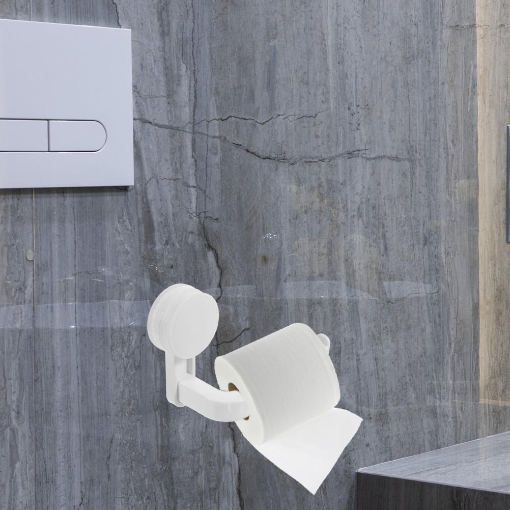 Wall Mount Suction Cup Tissue Holder for Bathroom Paper Organizer Easy Install