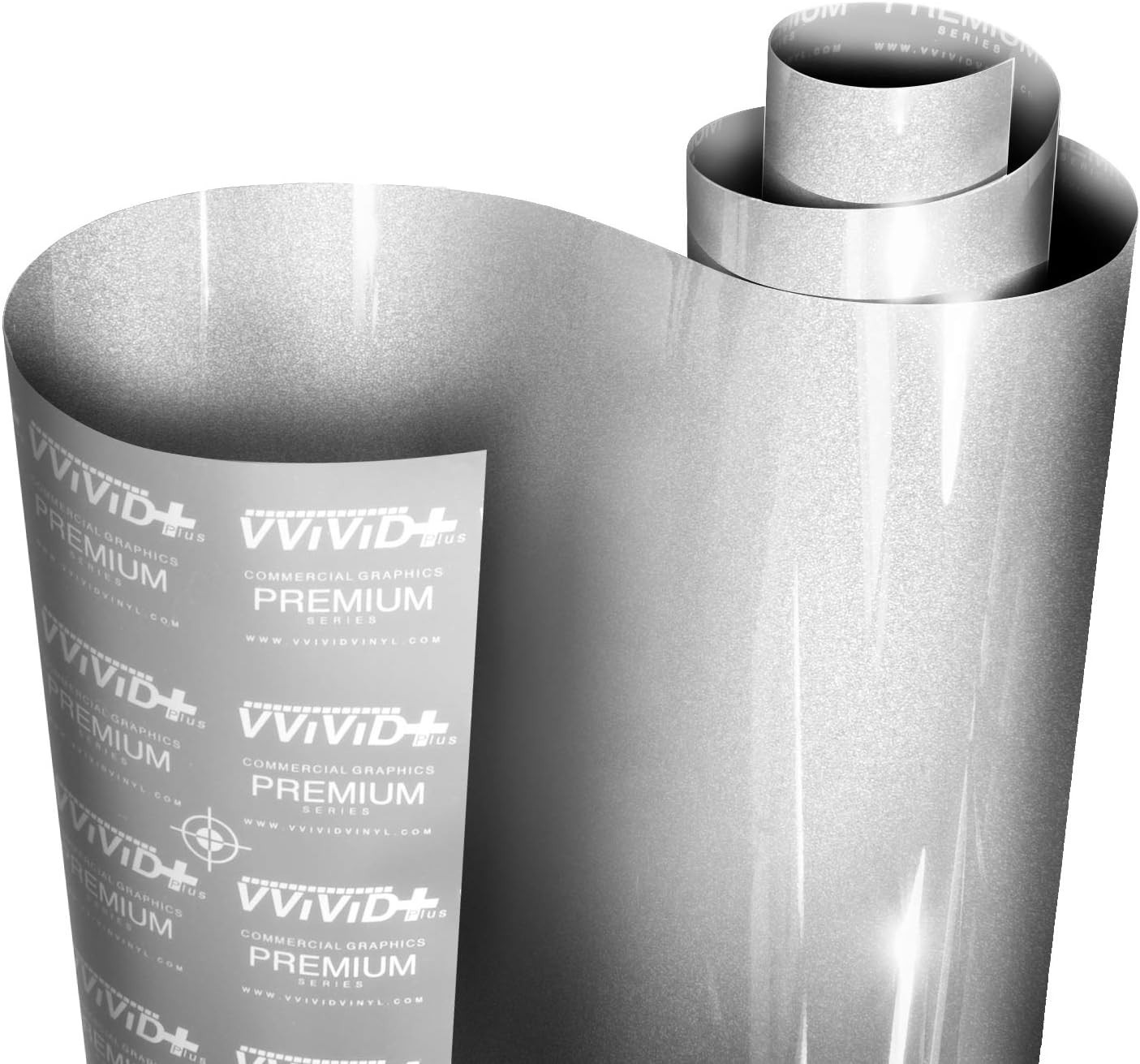 Ultra Gloss Silver Metallic Vinyl Car Wrap Paint Replacement Film Roll with …