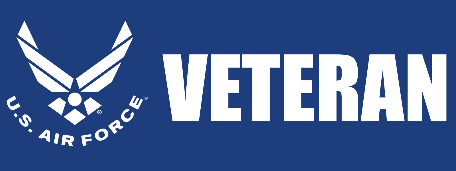 3×9 in U.S. Air Force Veteran Bumper Sticker (vet car decal airman) USAF Lic.