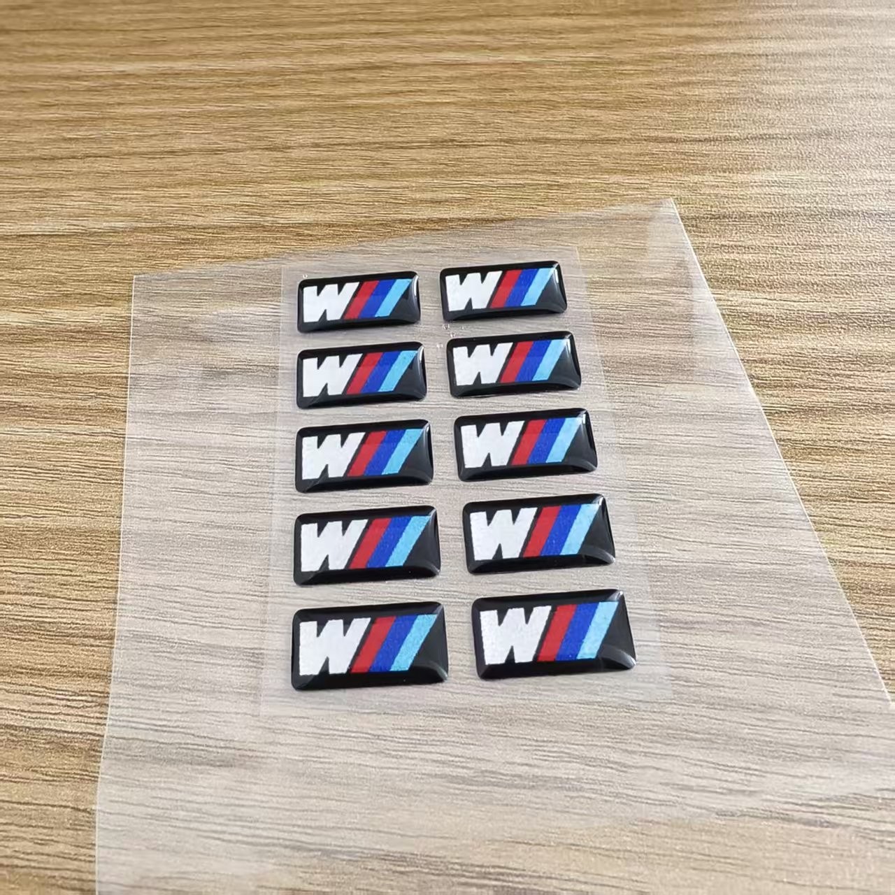 For BMW ALLOY WHEEL M BADGE STICKER EMBLEM DECAL 17MM X 9MM SET OF 10 pcs