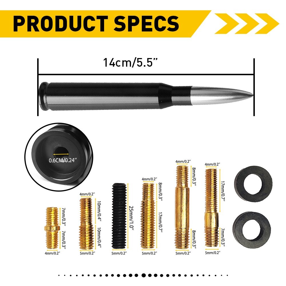 1/2Set Bullet Style Silver Cal 0.5 Antenna Mast Power Fits CHEVY SILVERADO 1500