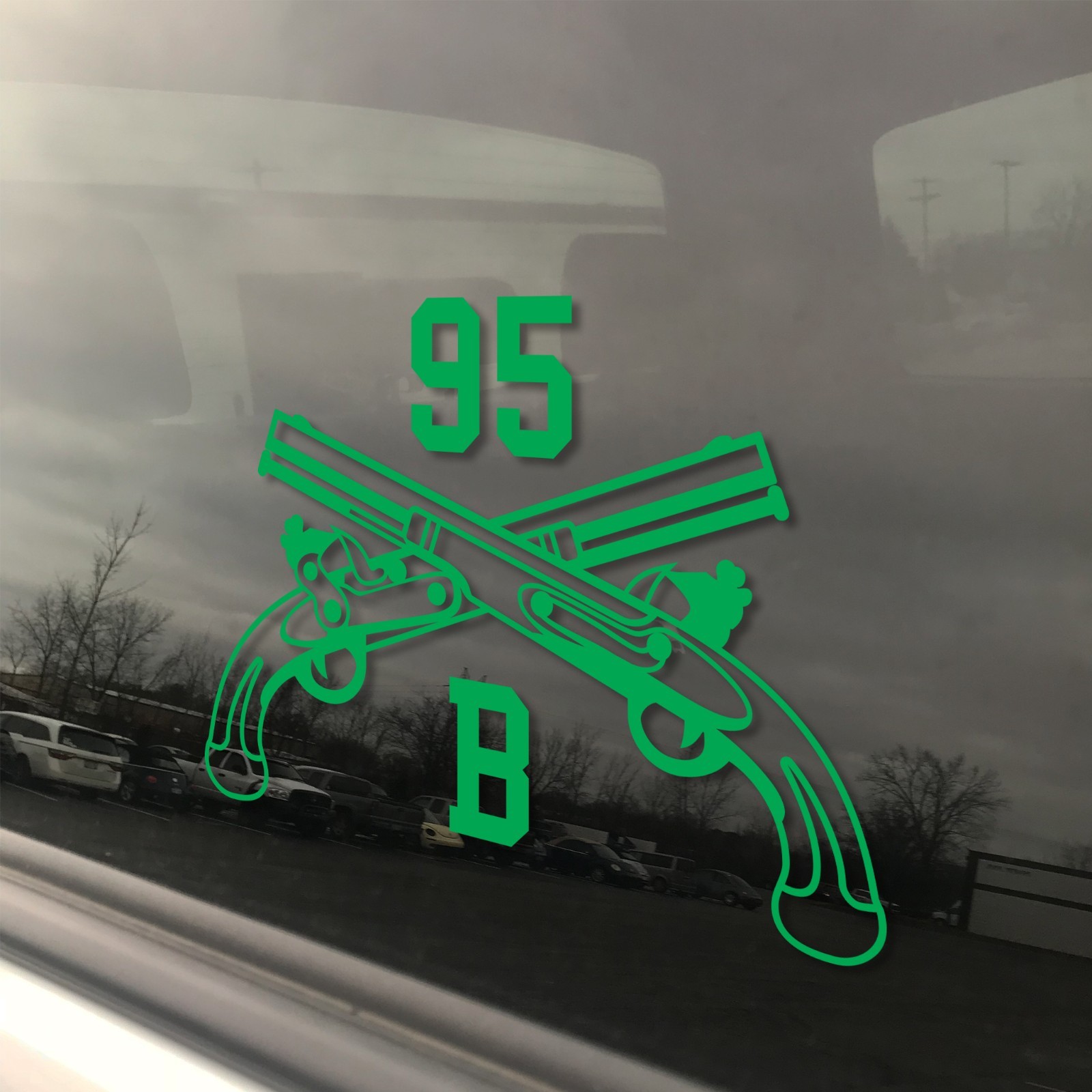 Army MOS 95B Military Police Branch Crossed Pistols Insignia Decal 3″ x 5.5″