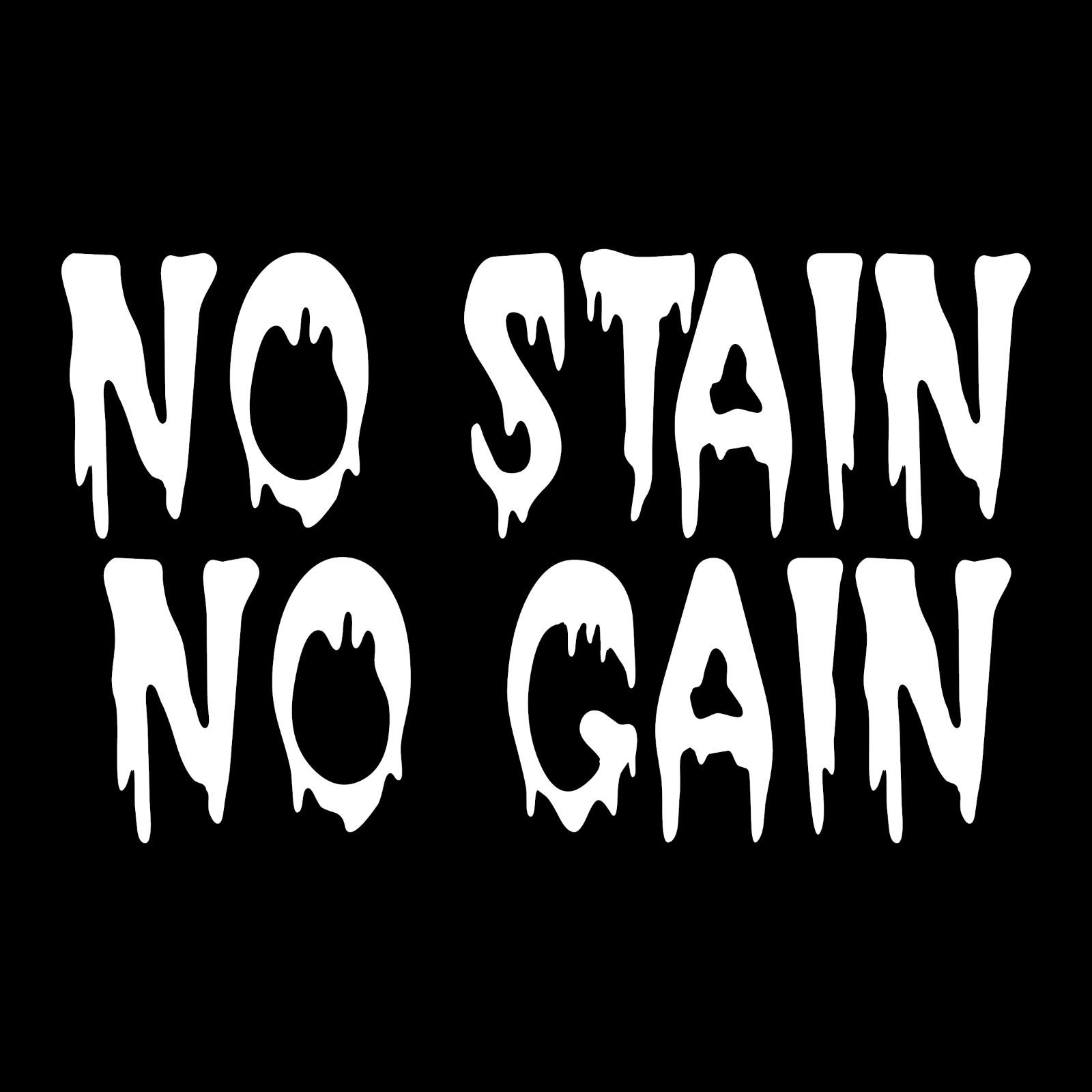 No Stain No Gain Funny Adult Car Truck Window Wall Laptop Vinyl Decal Sticker.