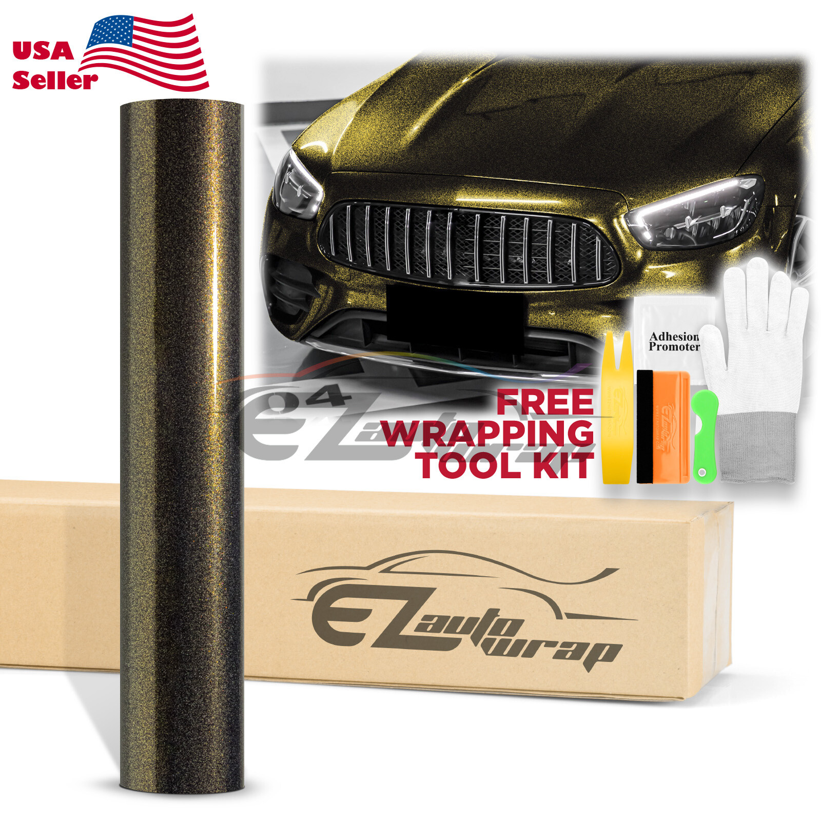 Galaxy Dust Gloss Diamond Black Gold Metallic Sticker Decal Car Vinyl Wrap Sheet