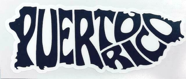 PUERTO RICO FLAG BORICUA ISLAND BLACK DECAL STICKER SOUVENIRS Easy to Install