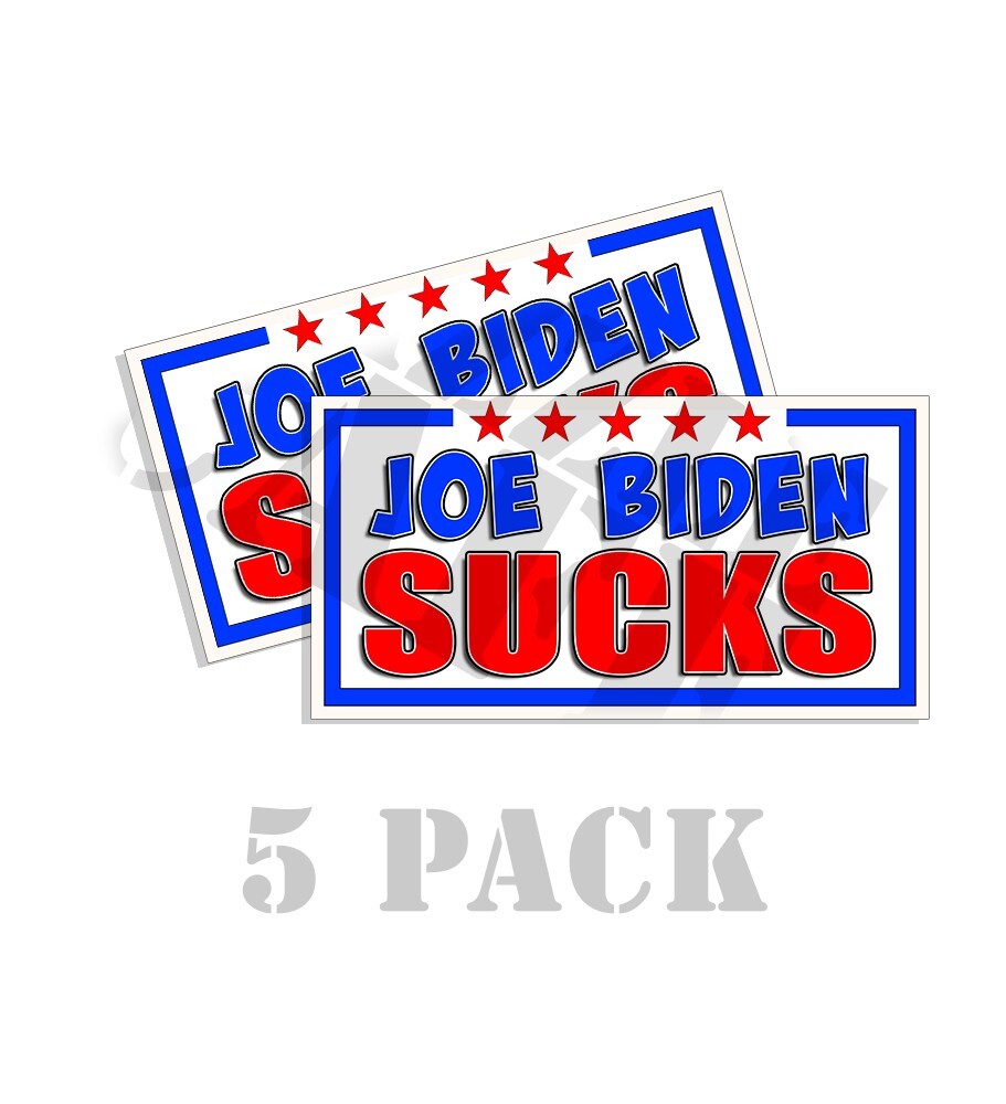 Joe Biden Sucks – Anti Biden Bumper Sticker Car Window Funny 2 pk 8inch wide