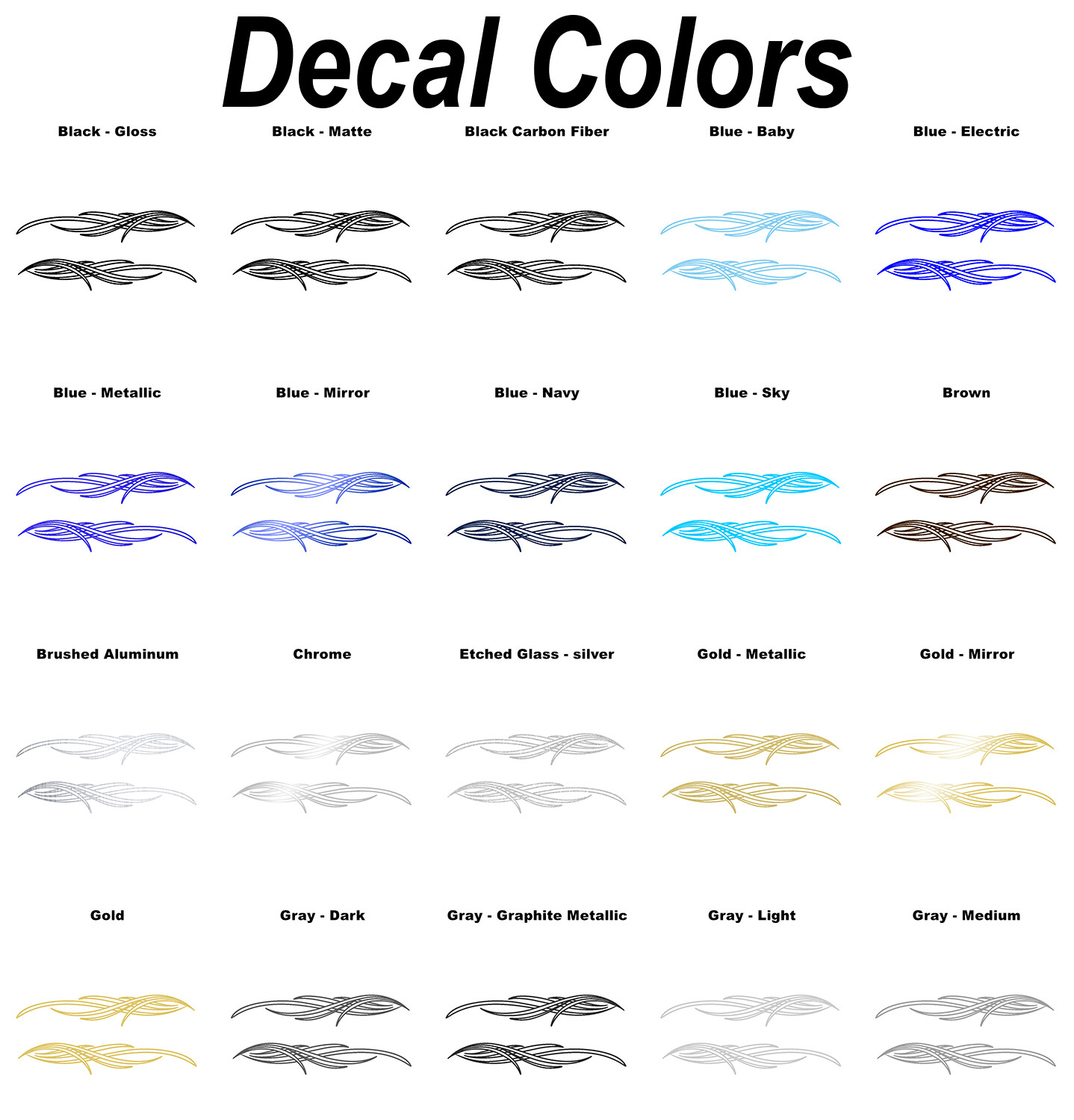 Pinstripe Decal Pair -Many Sizes and Colors to Choose From- Free US Shipping!