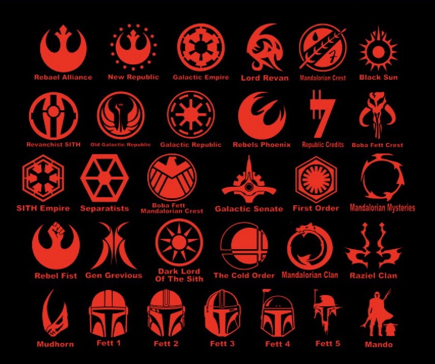 5″ Star Wars Symbol Vinyl Decal Sticker Window Starwars Galactic mandalorian car