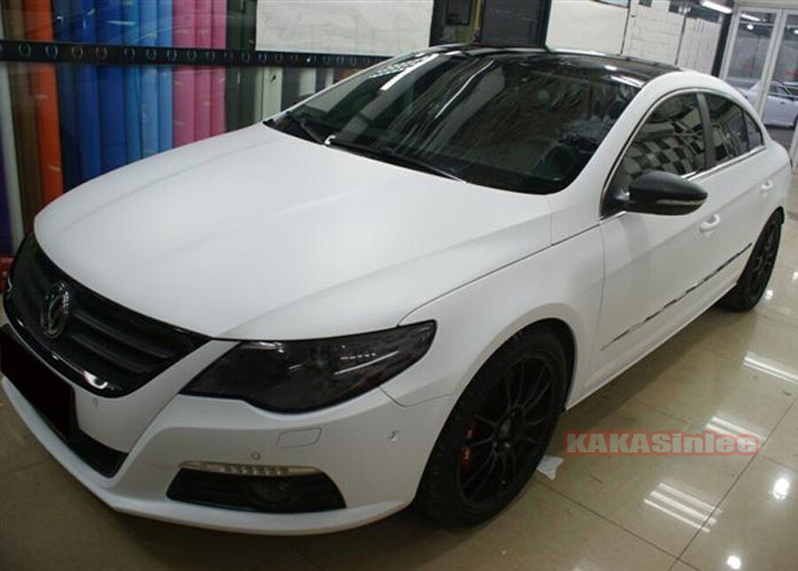 White Stretch Matte Dull Finish PVC Car Vinyl Wrap Sticker Film Bubbles Free US