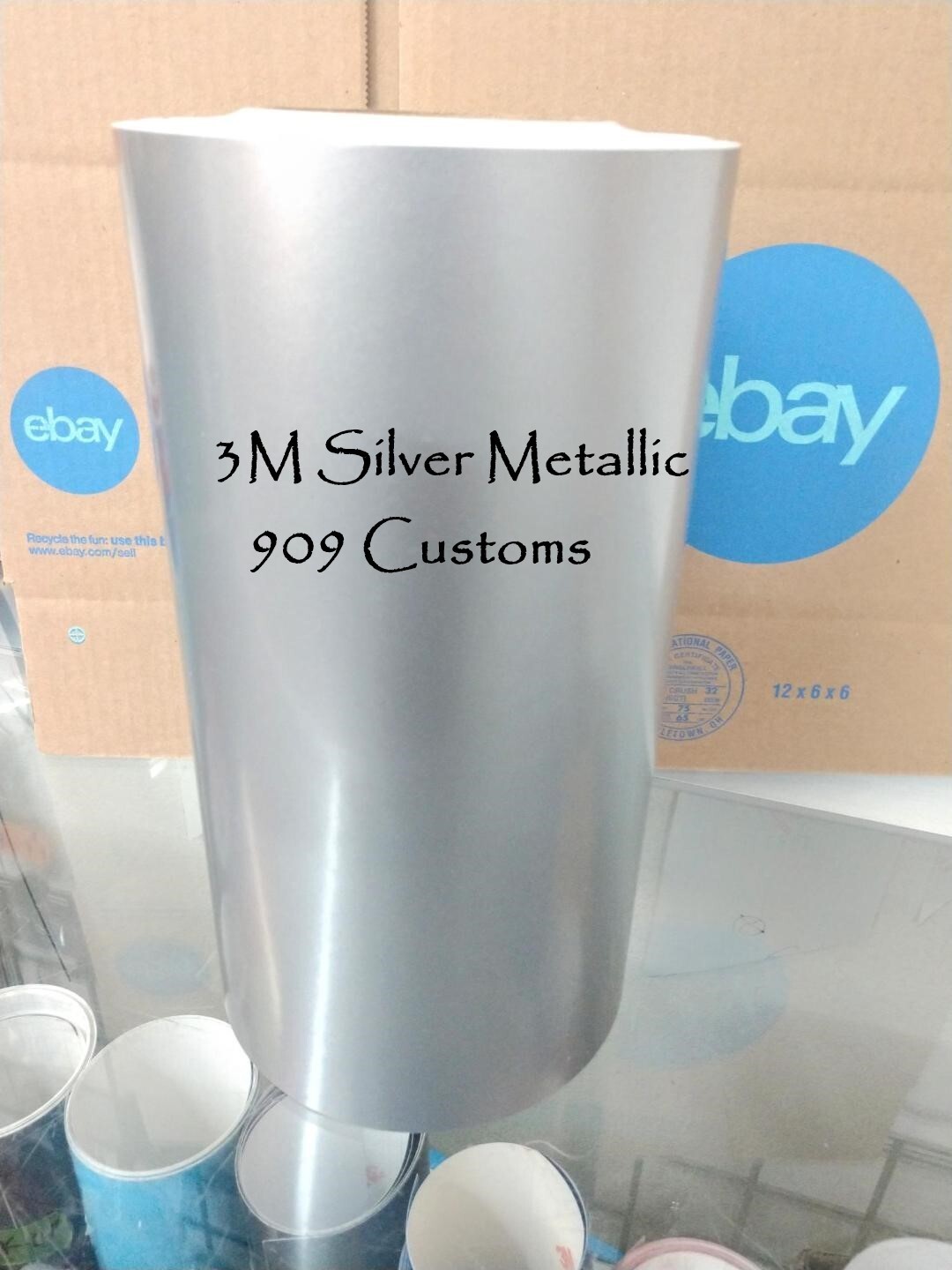 3M Silver Metallic Racing Stripe 10″ Vinyl Graphic Decal 10 INCH x 36 FEET