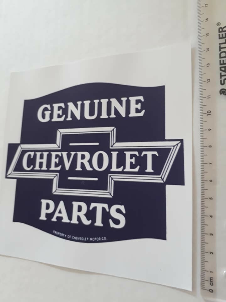 Car Sticker Chevrolet Genuine Parts – Set of 2 – 150mm Square | Toolbox Outdoor