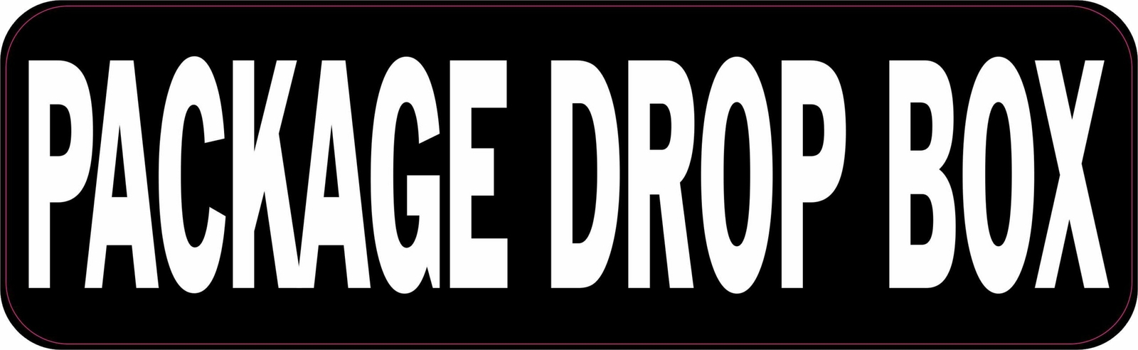 10inx3in Package Drop Box Permanent Vinyl Sticker Wall Sign Door Permanent Decal