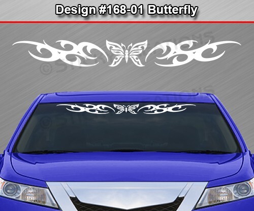 168-01 BUTTERFLY Decal Sticker Windshield Window Vinyl Graphic Banner Butterfly