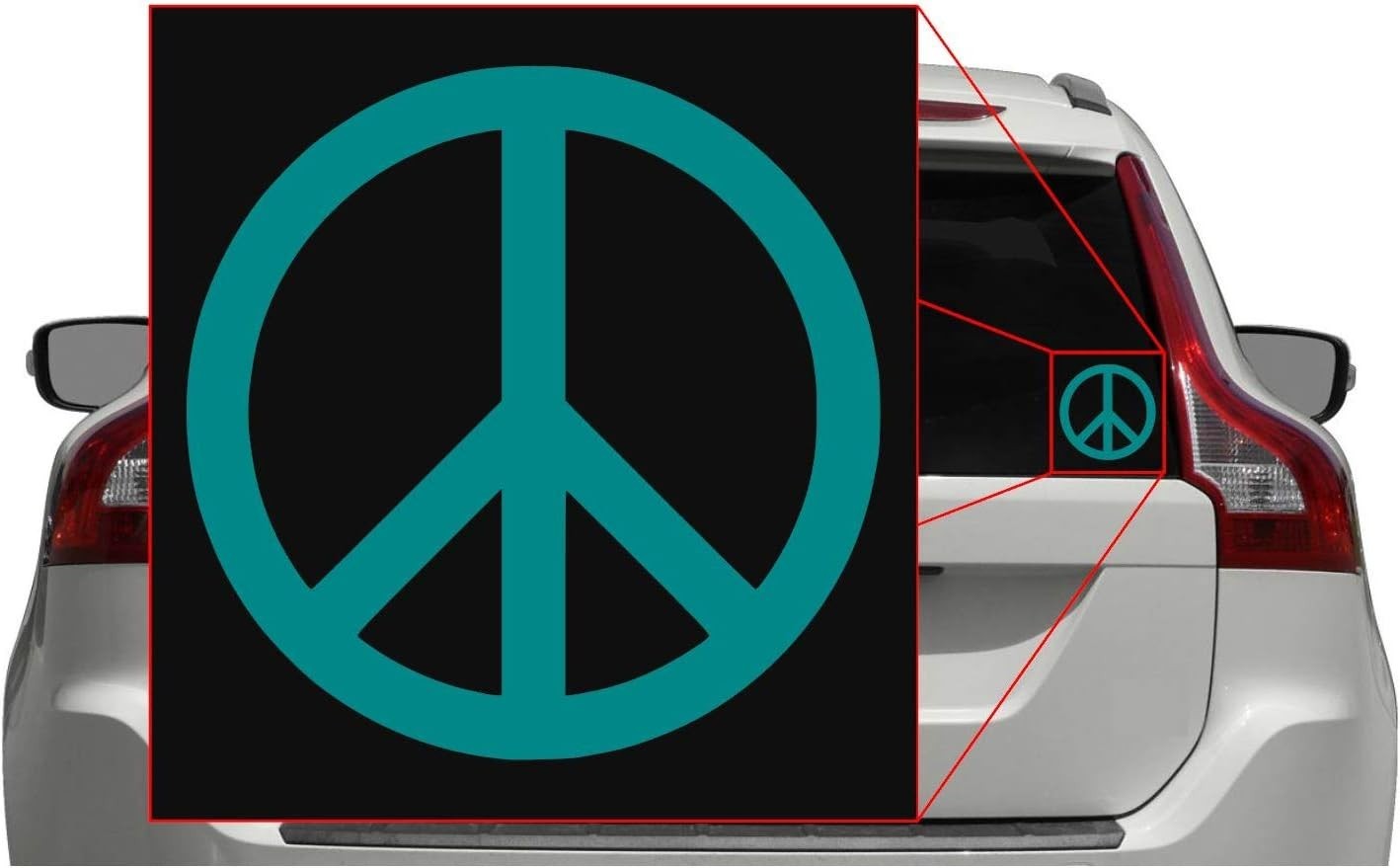 Fade Resistant Round Peace Sign Vinyl Decal – Perfect for Cars, Windows, Laptops