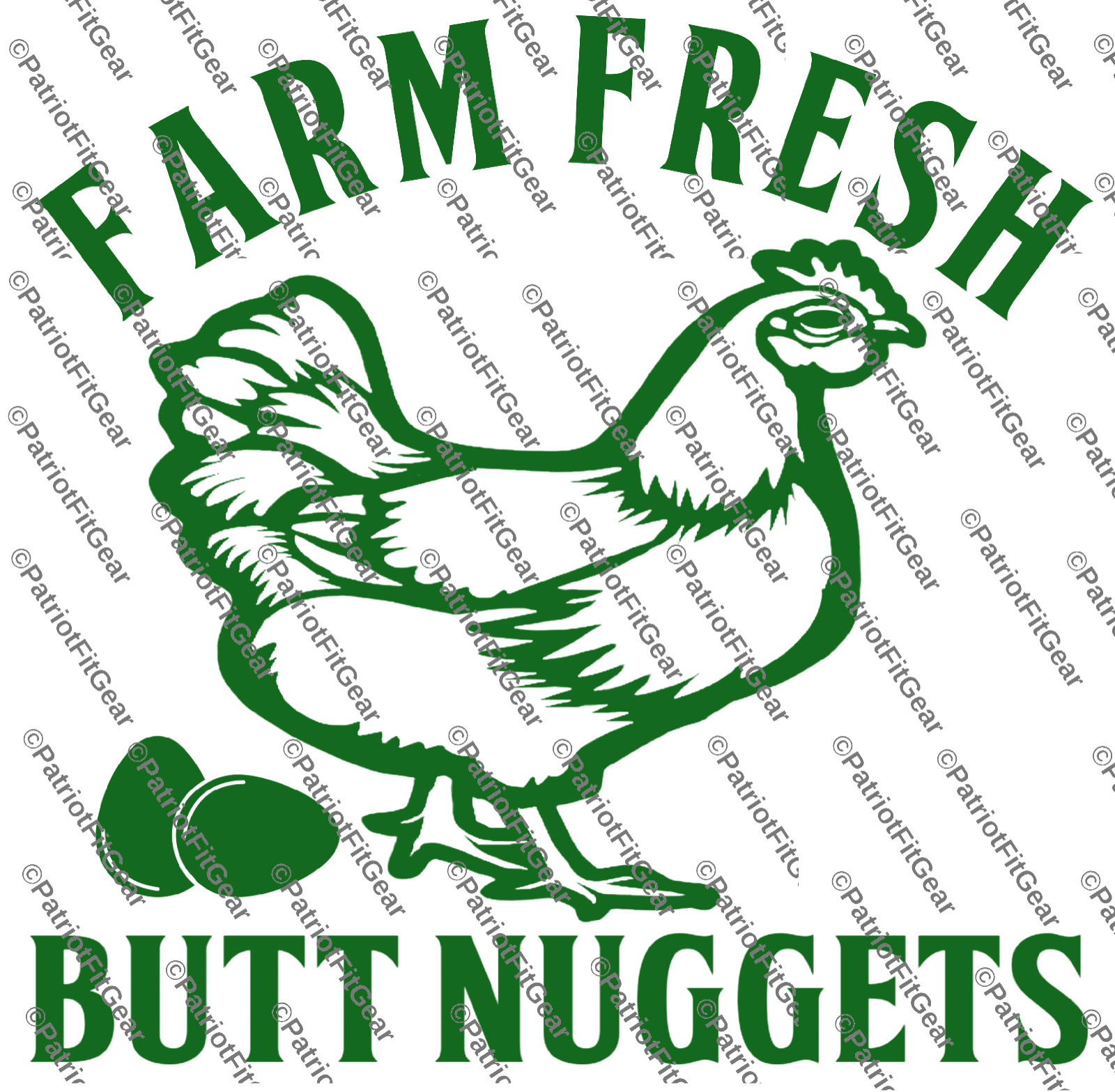 Chickens, Farm Fresh Butt Nuggets, Poultry Farm,Hen,Pullet,Cockerel,Vinyl Decal