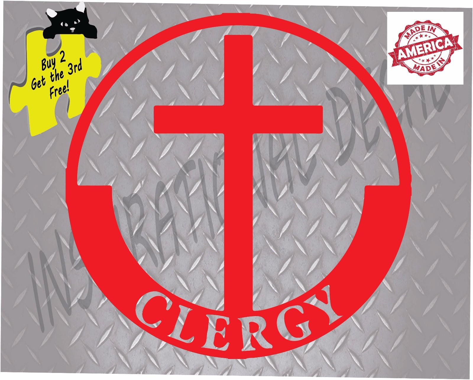 Clergy With Cross Vinyl Die Cut Decal Religion Choose Color # 232 (5.5″ x 5.5″)