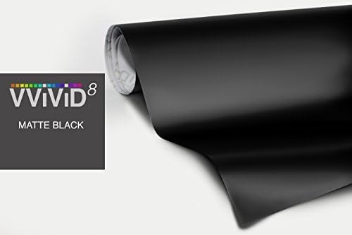Black Matte Cast Automotive Use Bubble and Air-Free Car Wrap 1ft x 5ft,