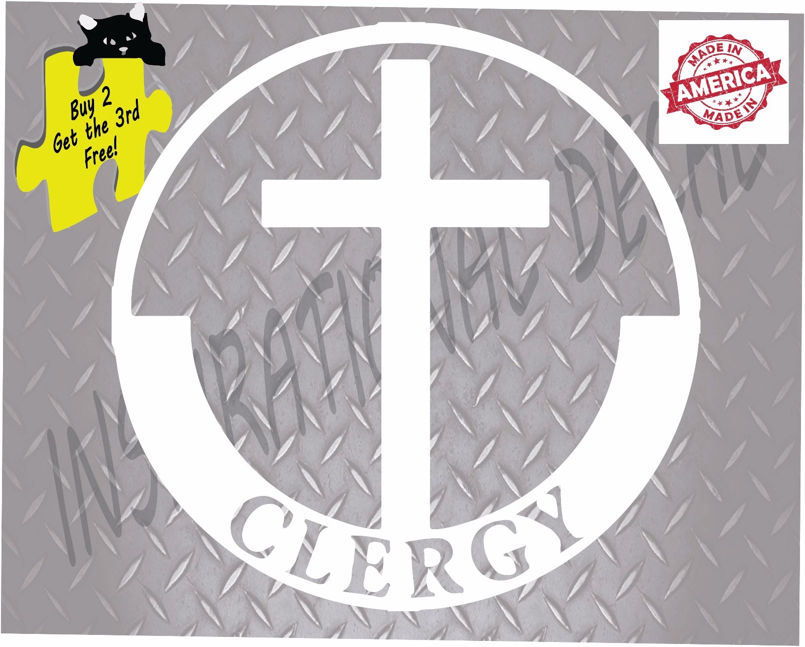 Clergy With Cross Vinyl Die Cut Decal Religion Choose Color # 232 (5.5″ x 5.5″)