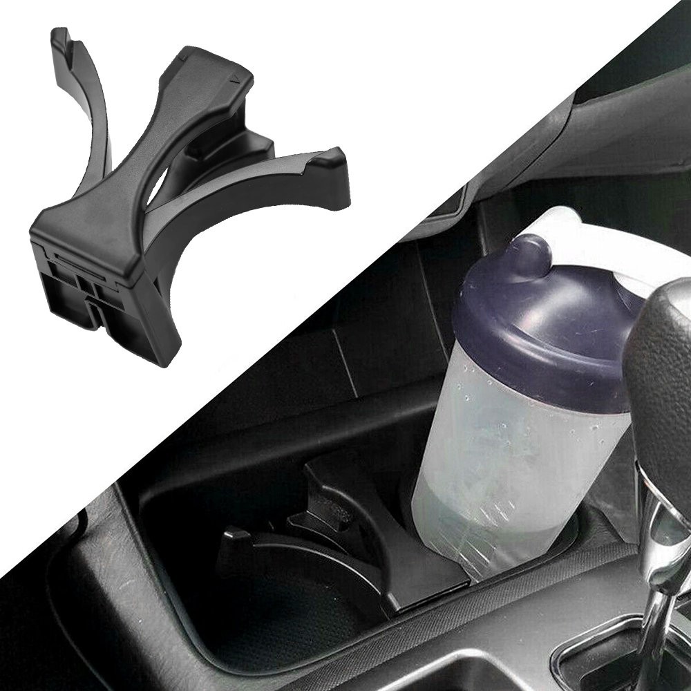 1/2Set Center Console Cup Holder Divider Insert Drink Black For 2005-2009 Toyota