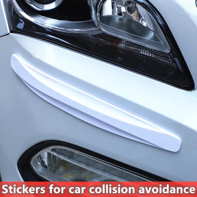 Car Front Rear Corner Bumper Guard Protector Anti-collision Strip Carbon Fiber