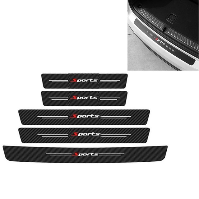 Car Rear Bumper Protector Strip Trunk Door Scuff Sill Cover Anti Scratch Sticker
