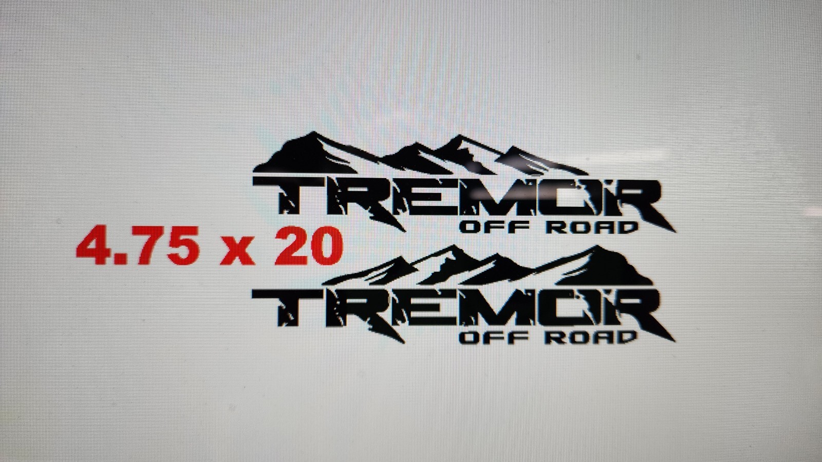 TREMOR Horizontal Rear Bed logos Decal Compatible with Ford F-150 Bed Logos ..