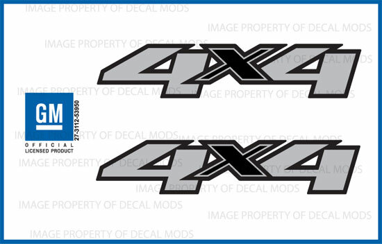 5 SETS : 2008 Chevy Silverado 4×4 decals – F – side 1500 2500 GM HD stickers