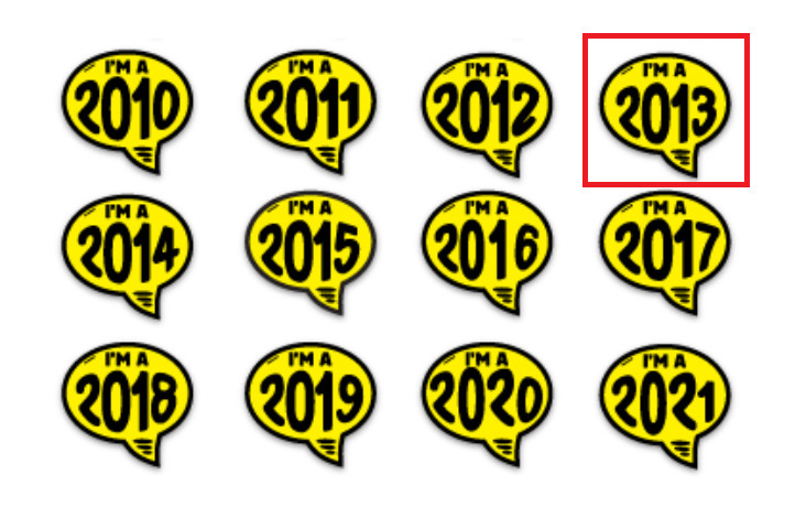 Yellow & Black Bubbles Dealership Windshield Advertisement Decal Sticker (2013)