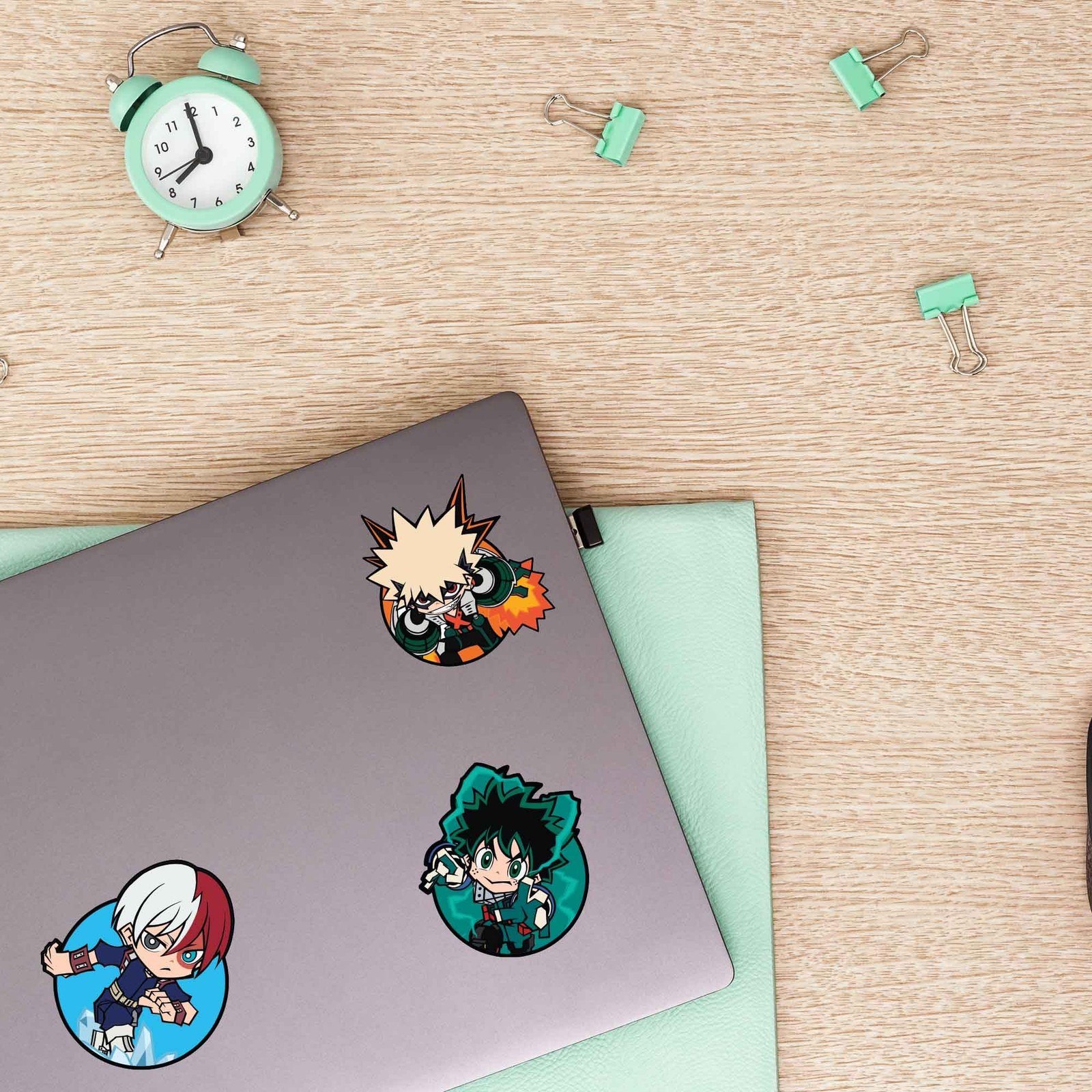 My Hero Academia Adhesive 6 inches x 8 x 0.015 inches, Orange/Blue