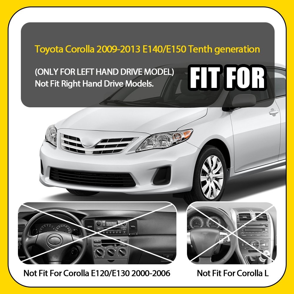 For Toyota Corolla 2009-13 Dash Board Cover Pad Mat Sun Anti-Glare Interior 1-5X