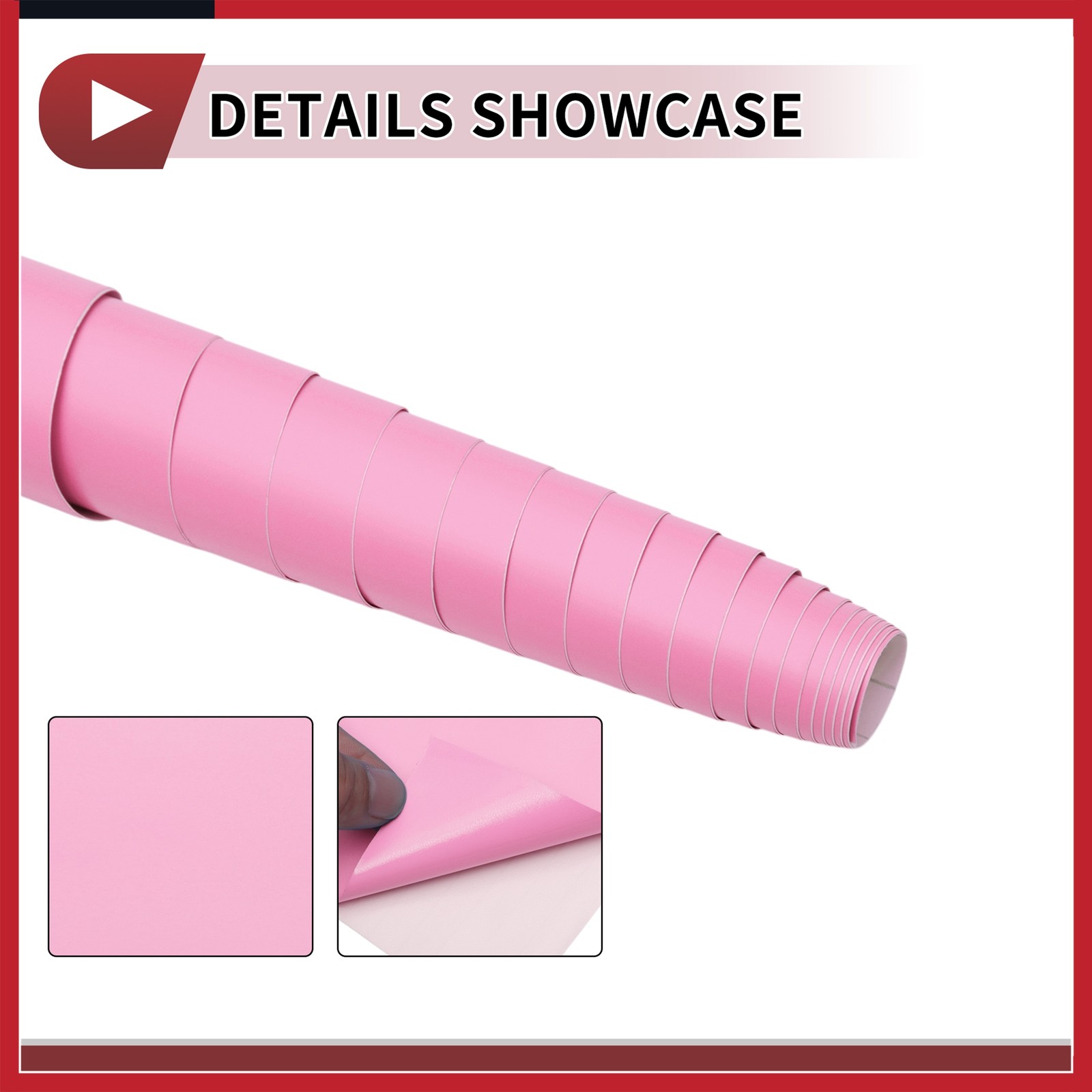 Matte Pink Car Wrap Film 45x152cm(1.5ftx 5ft) Vinyl Wrap Cover 1Pc Universal