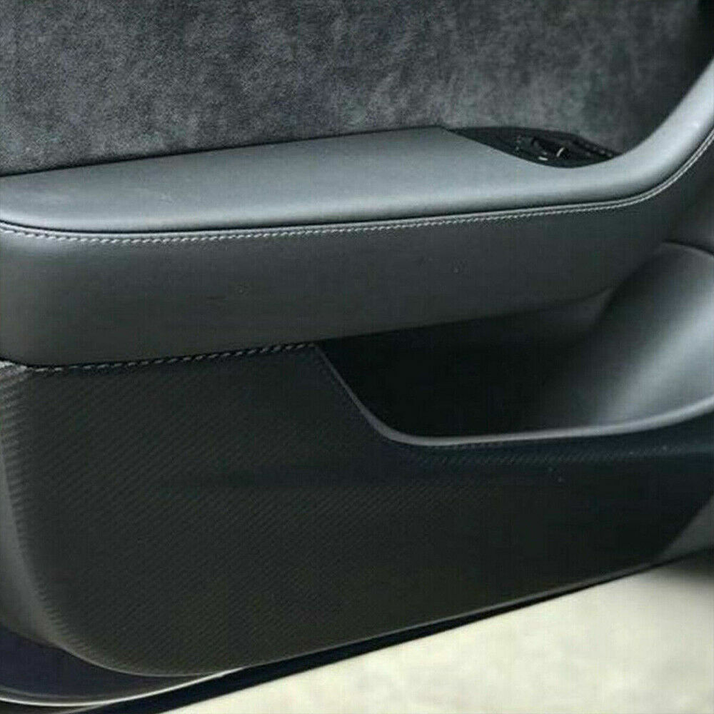 4x Door Panle Protector Anti Kick Scratch Cover Scuff Trim Sticker Carbon Fiber
