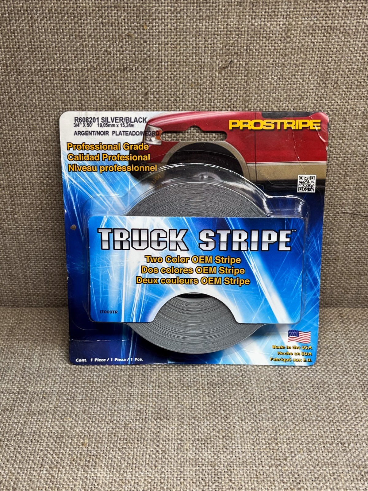 Prostripe Truck Stripe R608201 Silver/Black 3/4″ x 50′