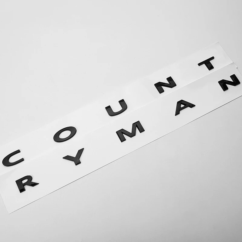 3d ABS Black Car Letters Countryman Trunk Emblem Badge Decal For Mini Cooper