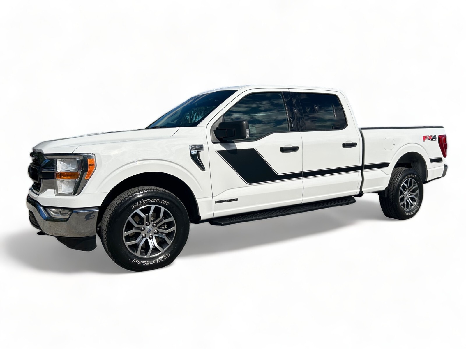 2021-2024 Fits Ford F-150 Side Hockey Stick Two Stripes Vinyl Graphics 3M Decals