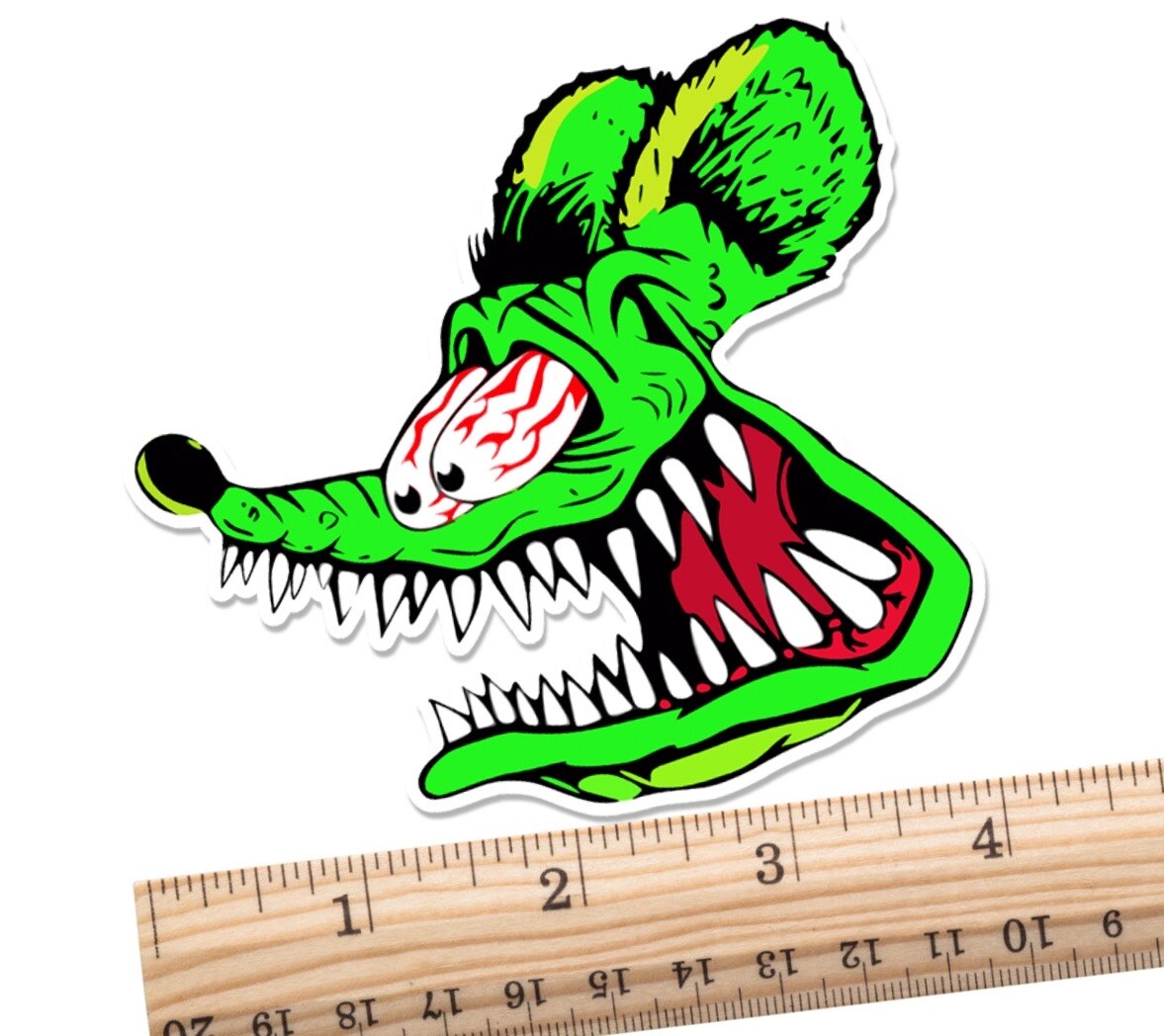 Rat Fink Hot Rod 4 inches two-pack Premium quality decal Sticker Car Window