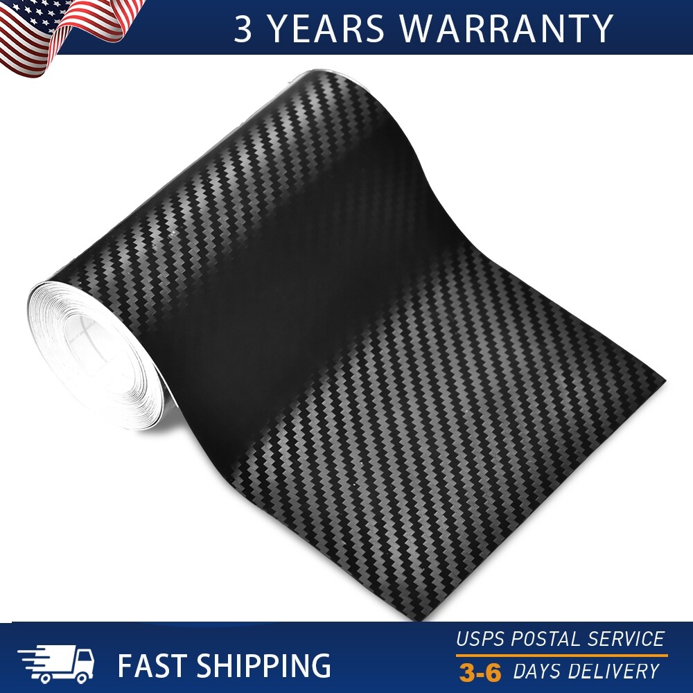 10FT Car Door Protector Sill Scuff Sticker Cover Antiscratch Carbon Fiber Strip