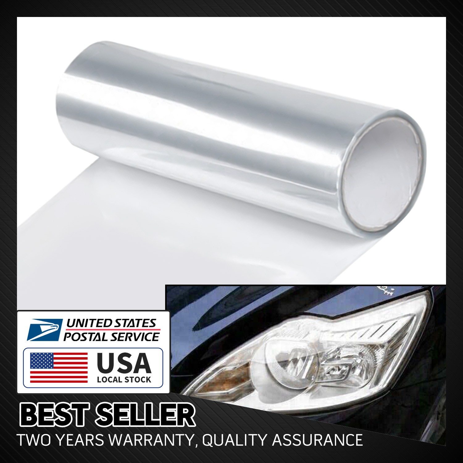 Brand new Clear Car Tint Vinyl Film, Anti-scratch/Wear-resistant/Durable 12″x71″