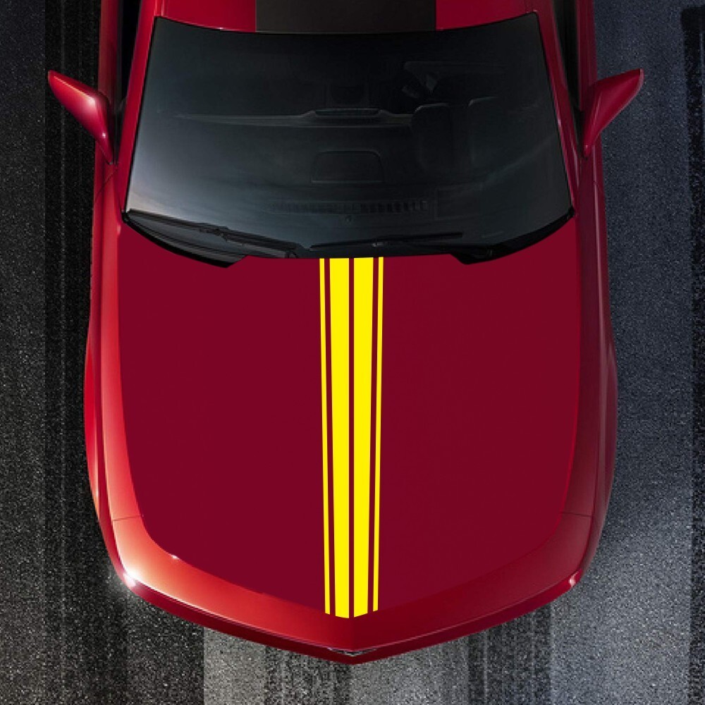 Long Strip Hood Cover Stickers Decals Vinyl Wrap Film For Car SUV Pickup Truck