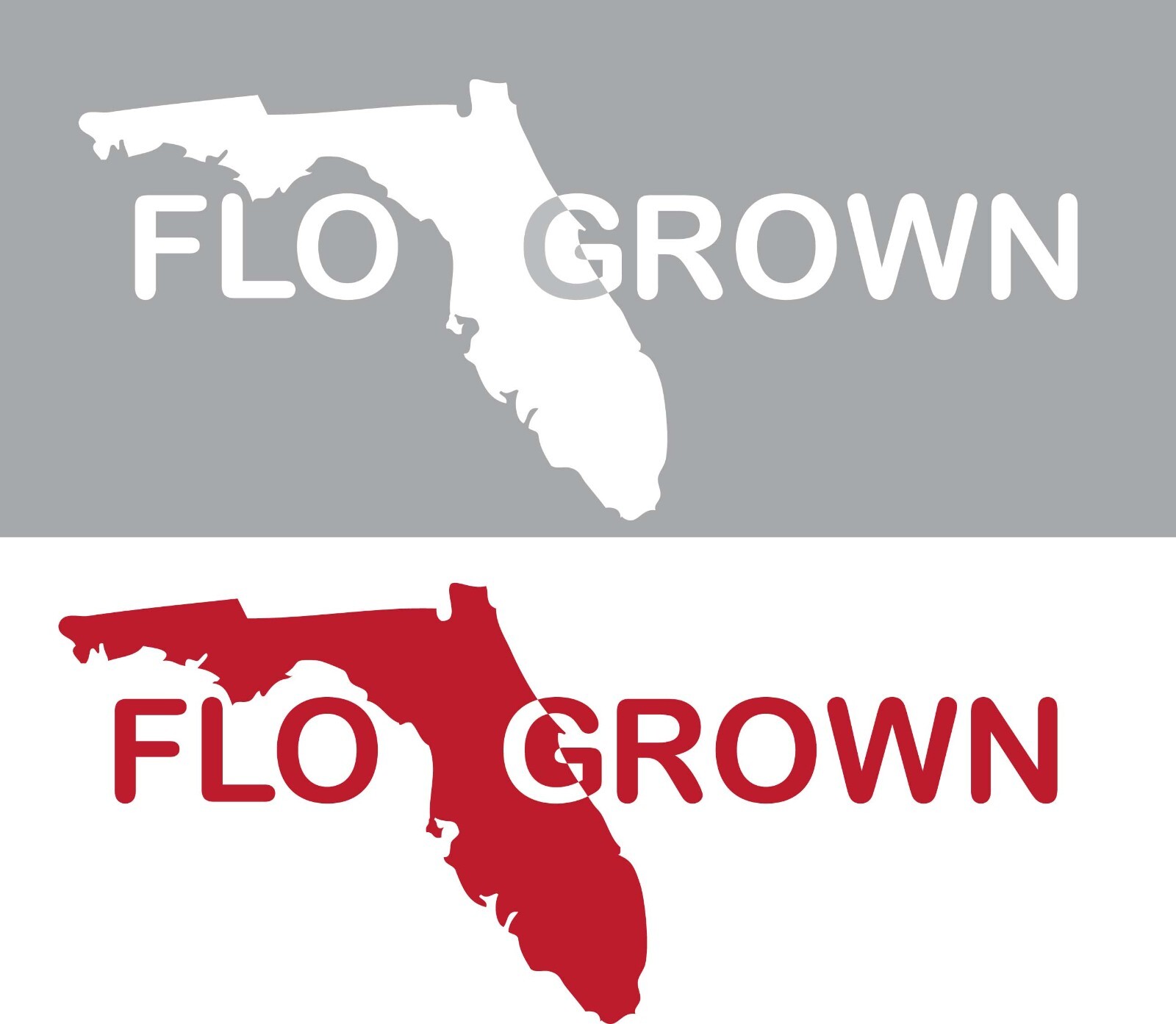 FLO GROWN Florida Die Cut Decal Size 3.25″ x 7.25″ Choose Colors p410