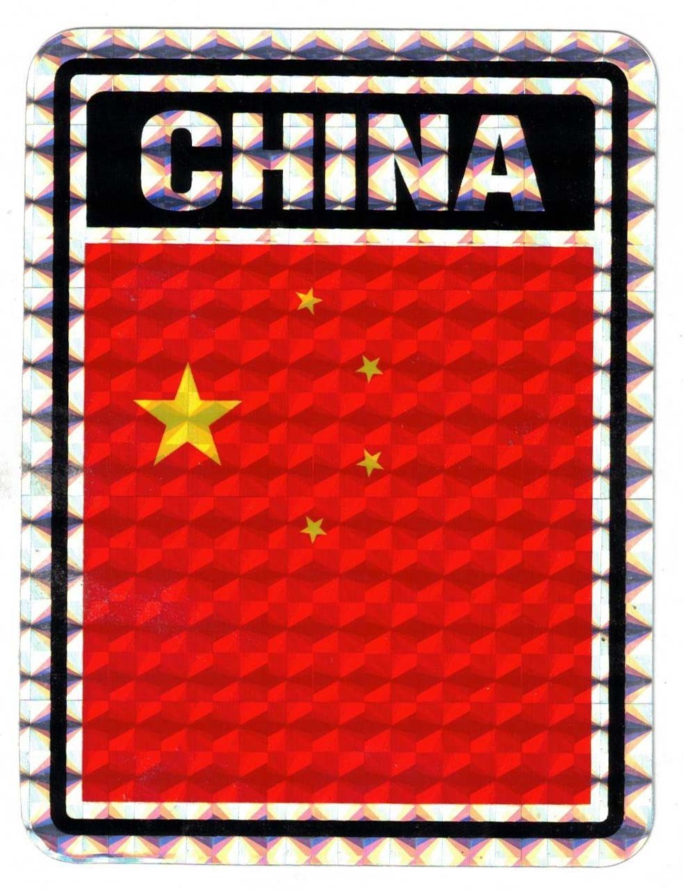 China Country Flag Reflective Decal Bumper Sticker DC-052