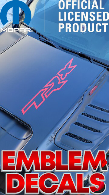 Ram 1500 TRX Hood Decal Inner Letter Inserts Overlay 2021 2022 2023 2024 LOOK