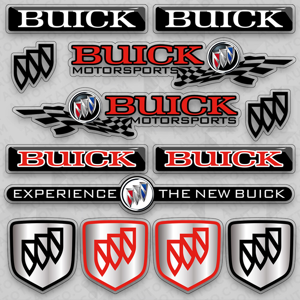 Buick GS Gran Motors Sport Car Medal Logo Stripe Sticker Vinyl 3D Decal Decor