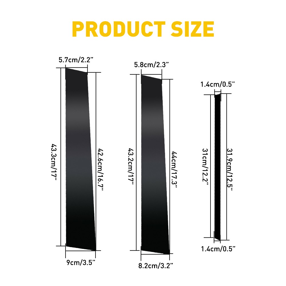 16X Fit Toyota Camry 2018-2021 Gloss Black Window Door Pillar Posts Decor Trim