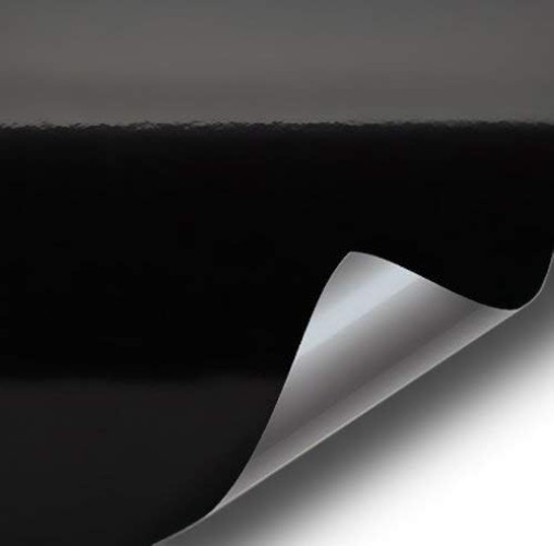 Durable Gloss Black Vinyl Adhesive Film 24x12in – No Mess, Easy Installation