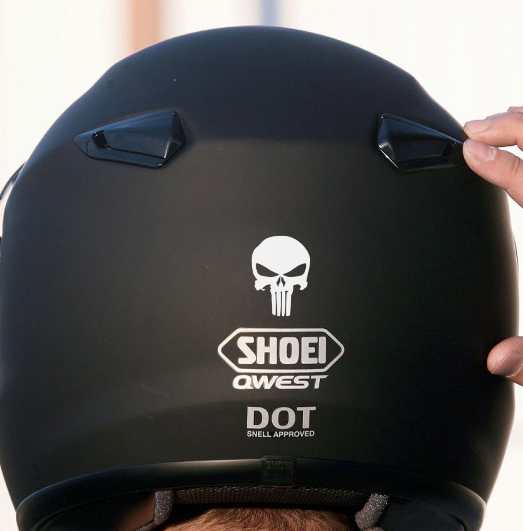 5 x PUNISHER logo Sticker Decal 5cm Skull Car Bike Motorcycle Helmet Decal