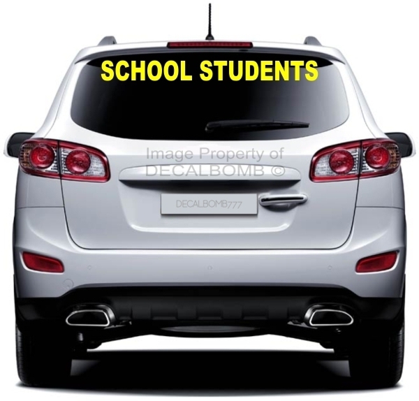 School Students Windshield Decal Sticker Bus Van Car Truck Kid Ride Banner Vinyl