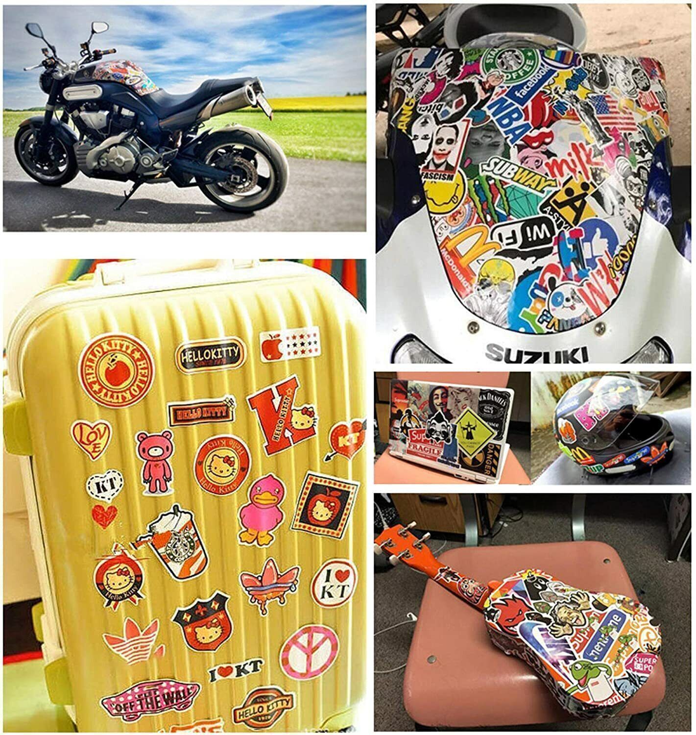 500 JDM Random Graffiti Sticker Bomb Pack Car Motorcycle Motocross Helmet Decals