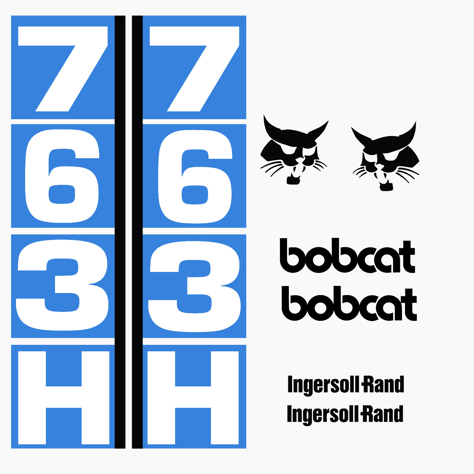 Fits Bobcat 763H Decals Stickers kit Repro Aftermarket Decal kit Premium Vinyl